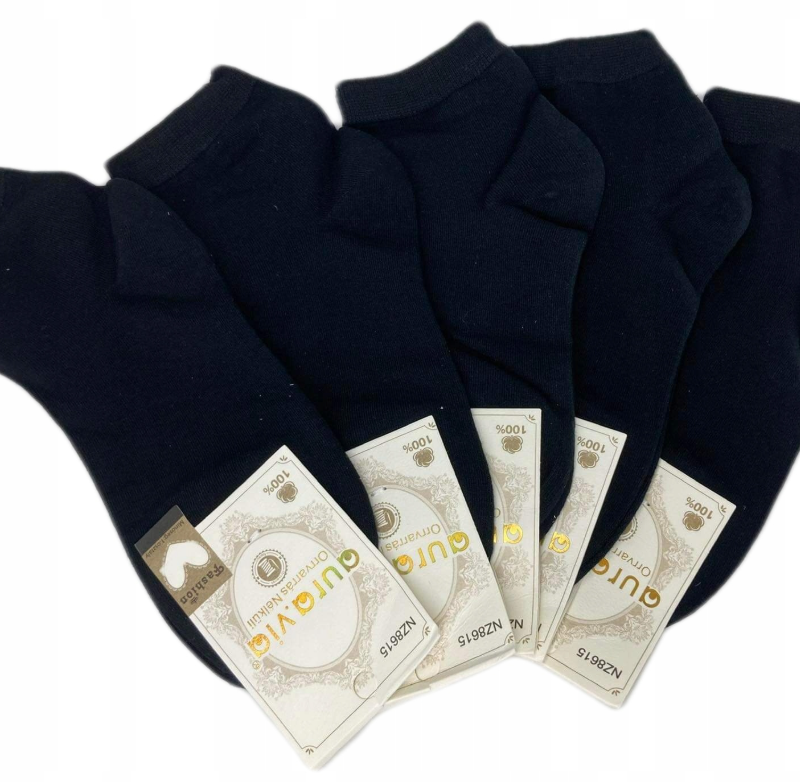 Skarpetki Damskie bawełniane kolory 5 par rozmiar 35-38/38-41 Aura.via