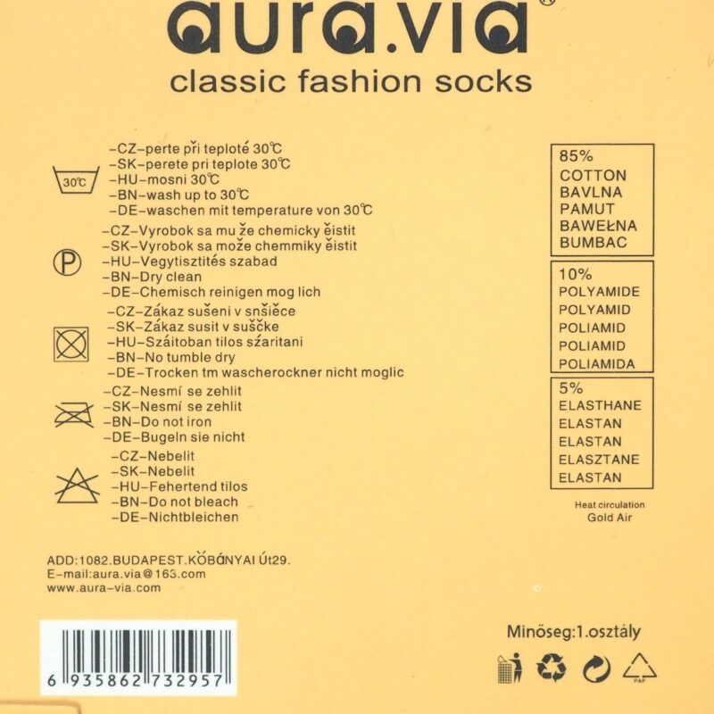 Skarpetki Damskie bawełniane stopki zestaw 5 par r. 35-38/38-41 Aura.via — zdjęcie 1