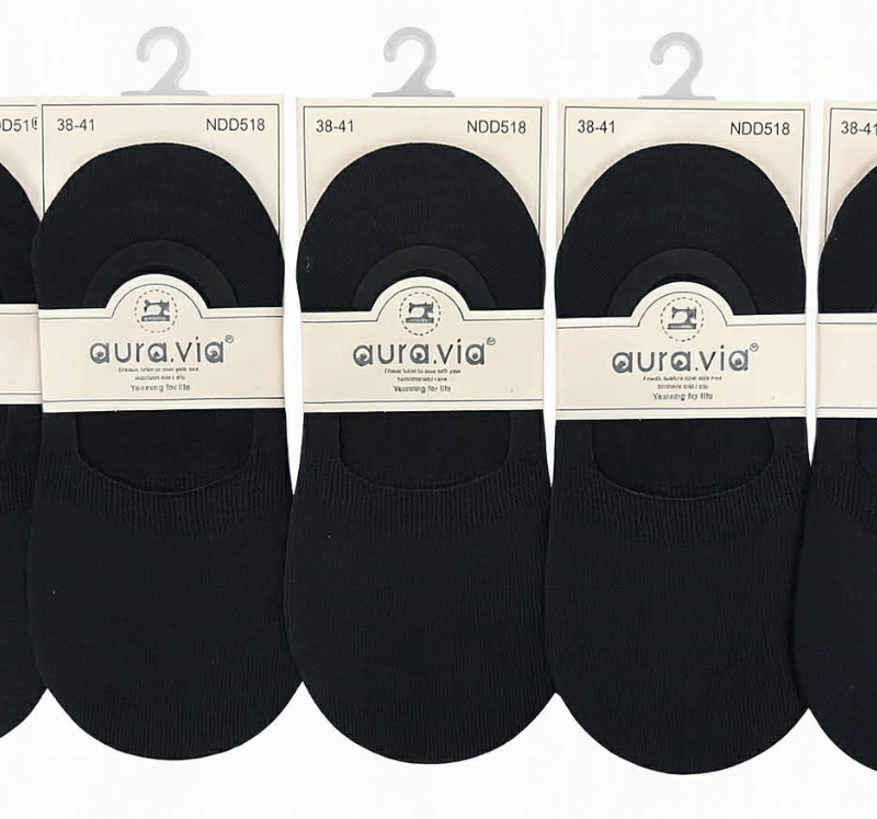 Skarpetki Damskie bawełniane stopki zestaw 5 par r. 35-38/38-41 Aura.via