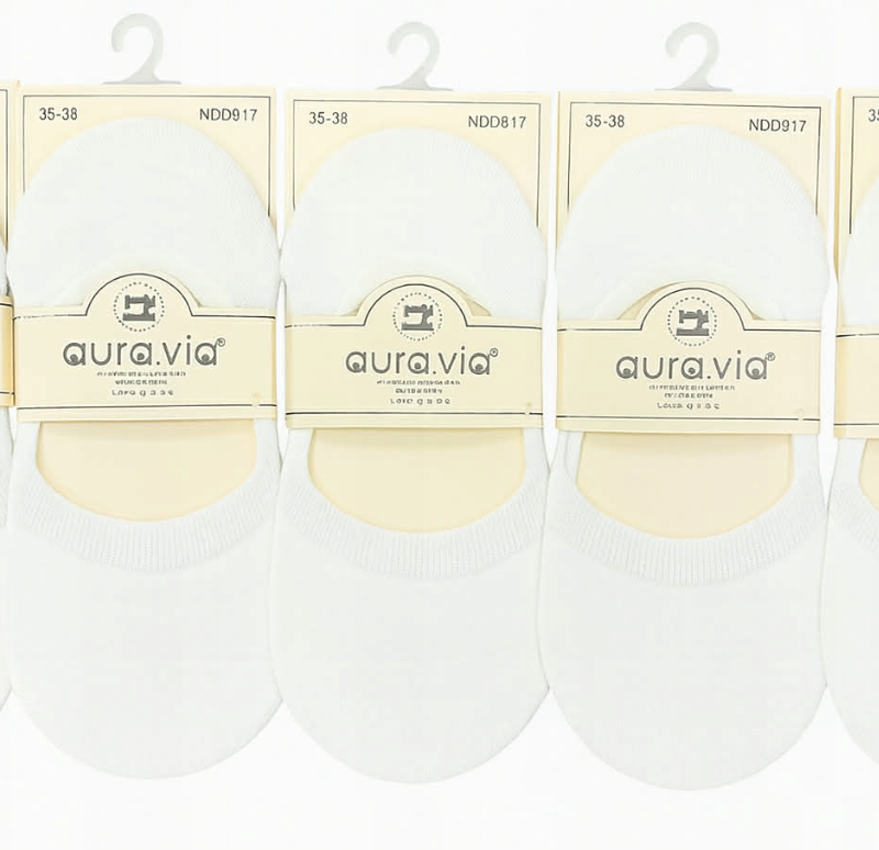 Skarpetki Damskie bawełniane stopki zestaw 5 par r. 35-38/38-41 Aura.via