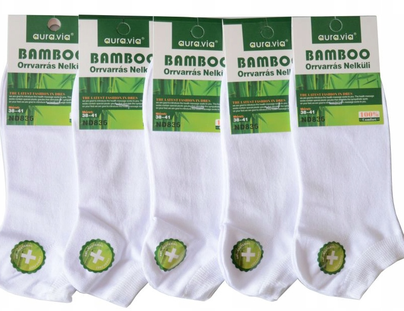 Skarpety męskie skarpetki stopki bambus zestaw 5 par r 39-42/43-46 AuraVia