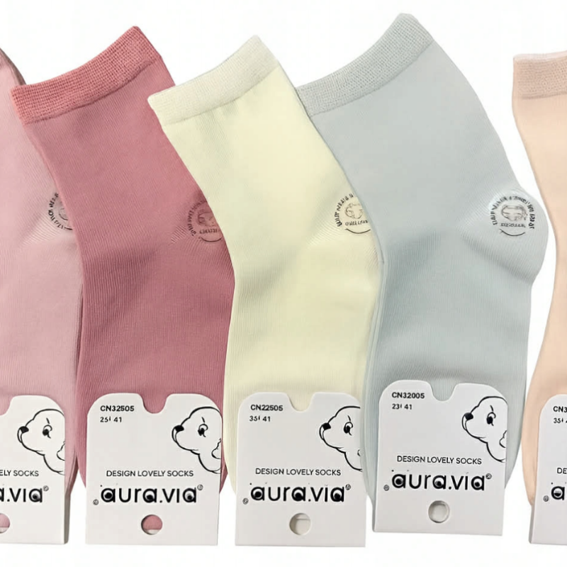Skarpetki skarpety dziecięce dziewczęce 5 par 24-27/28-31/32-35 Aura.via