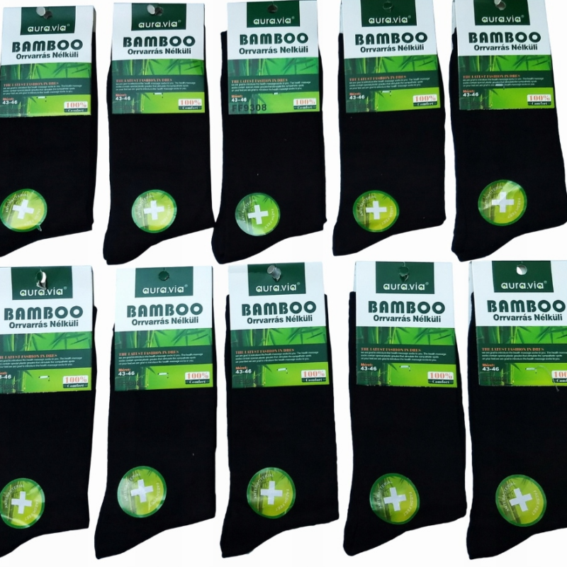 Skarpety męskie skarpetki bambusowe zestaw 10 par r. 43-46 / 39-42 AuraVia