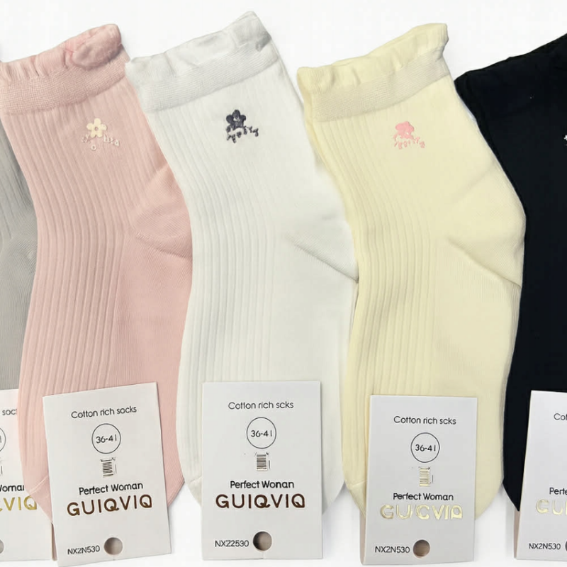 Skarpetki Damskie bawełniane kolory 5 par rozmiar 35-38/38-41 Aura.via