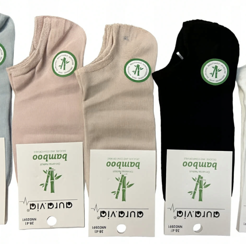 Skarpetki Damskie bambusowe stopki zestaw 5 par r. 35-38/38-41 Aura.via