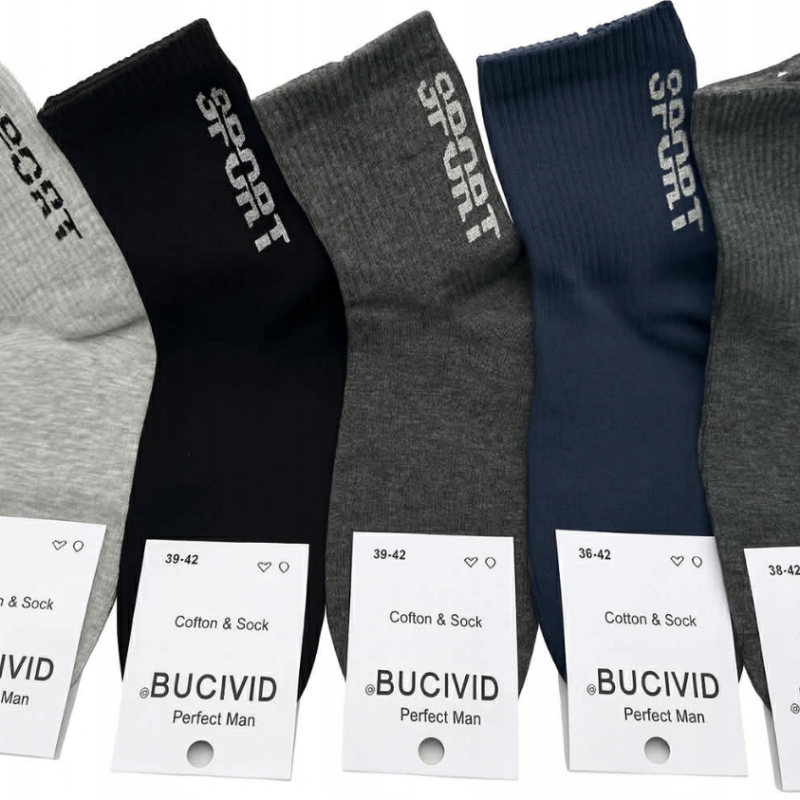 Skarpety męskie skarpetki bawełniane 5 par r. 43-46 / 39-42 mix kolor