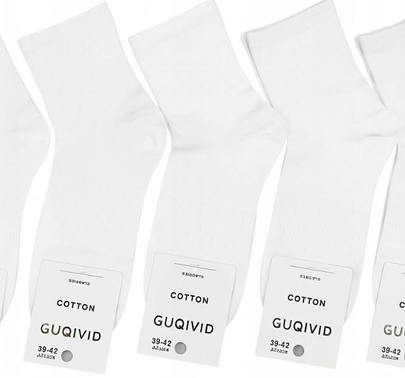 Skarpety męskie skarpetki bawełniane 5 par r. 43-46 / 39-42 białe