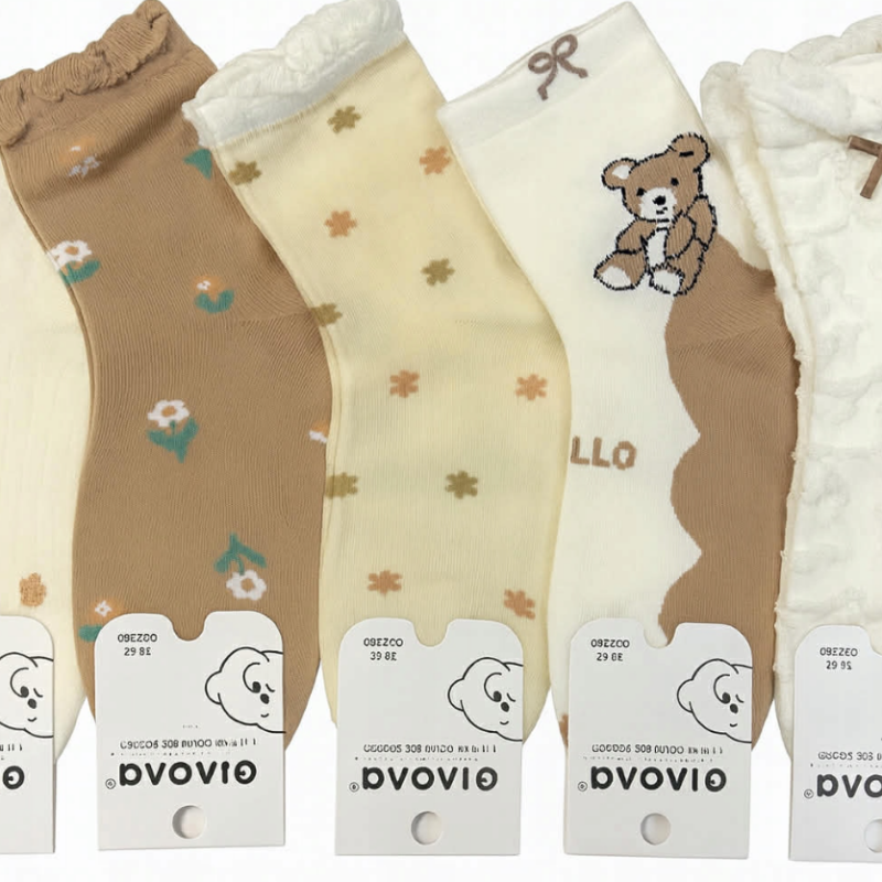 Skarpetki dziewczęce, skarpety bawelniane 5 par 24-27/28-31/32-35 Aura.via