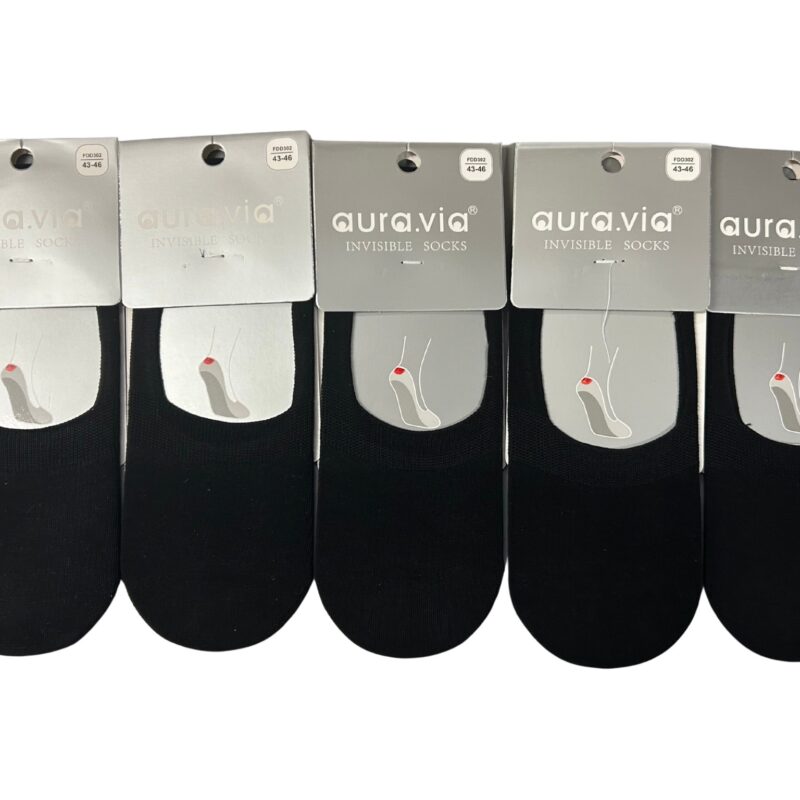 Skarpety męskie skarpetki stopki bawełniane czarne 5 par 39-42/43-46