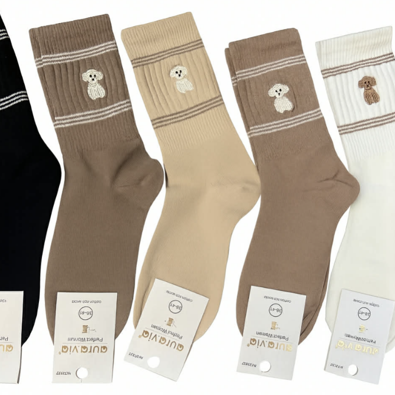 Skarpetki Damskie skarpety bawełniane 5 par kolor r. 35-38/38-41 Aura.via