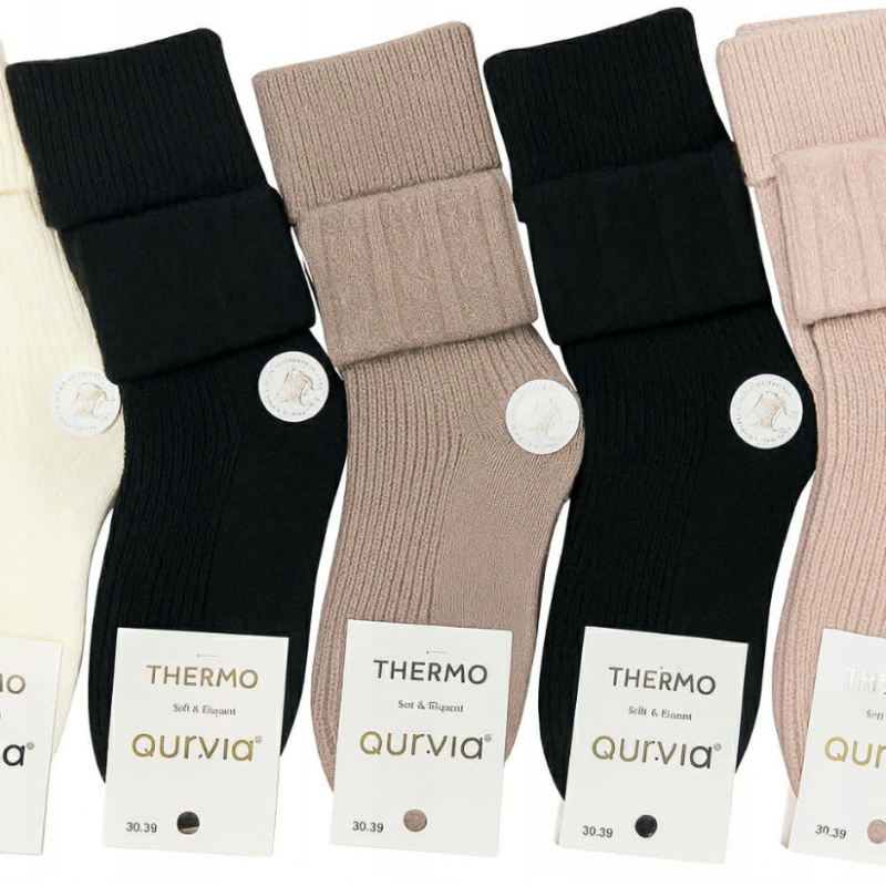 Skarpetki damskie skarpety ciepłe wełniane mix 5 par 35-38/38-41 Aura.via