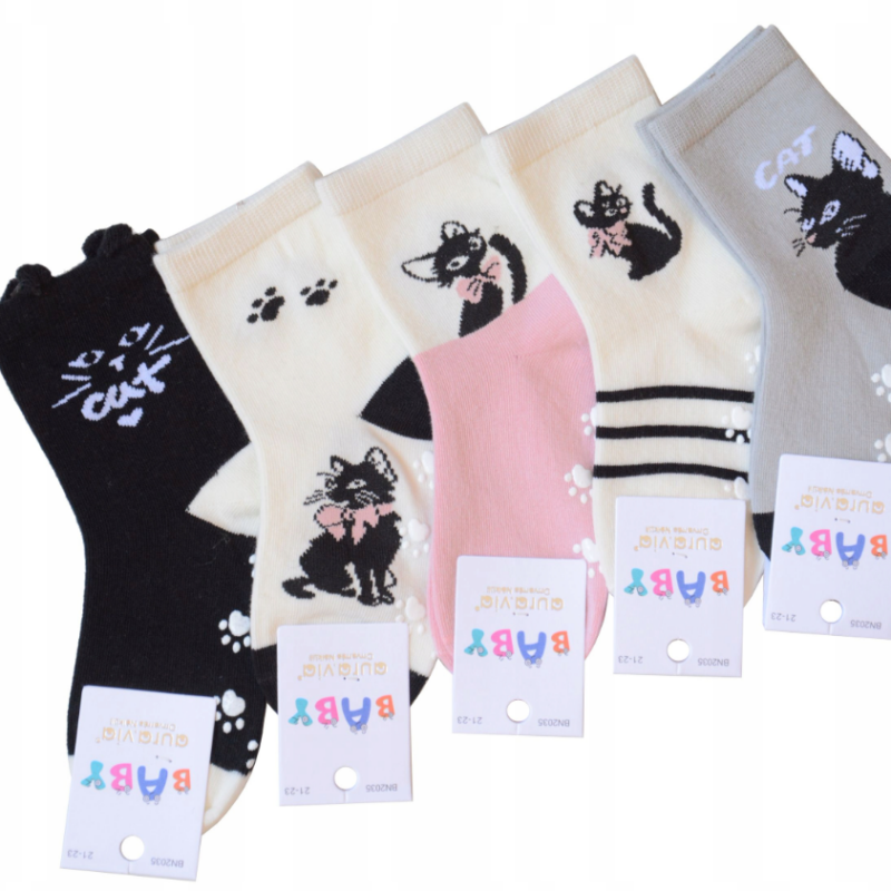 SKARPETKI DZIECIECE SKARPETY BAWELNIANE KOLOROWE 5 par rozmiar 15-17/18-20/21-23