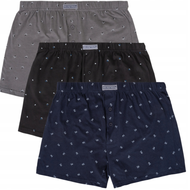 3x BOKSERKI LUŹNE 100% Bawełna Cotton World L/XL/2XL/3XL