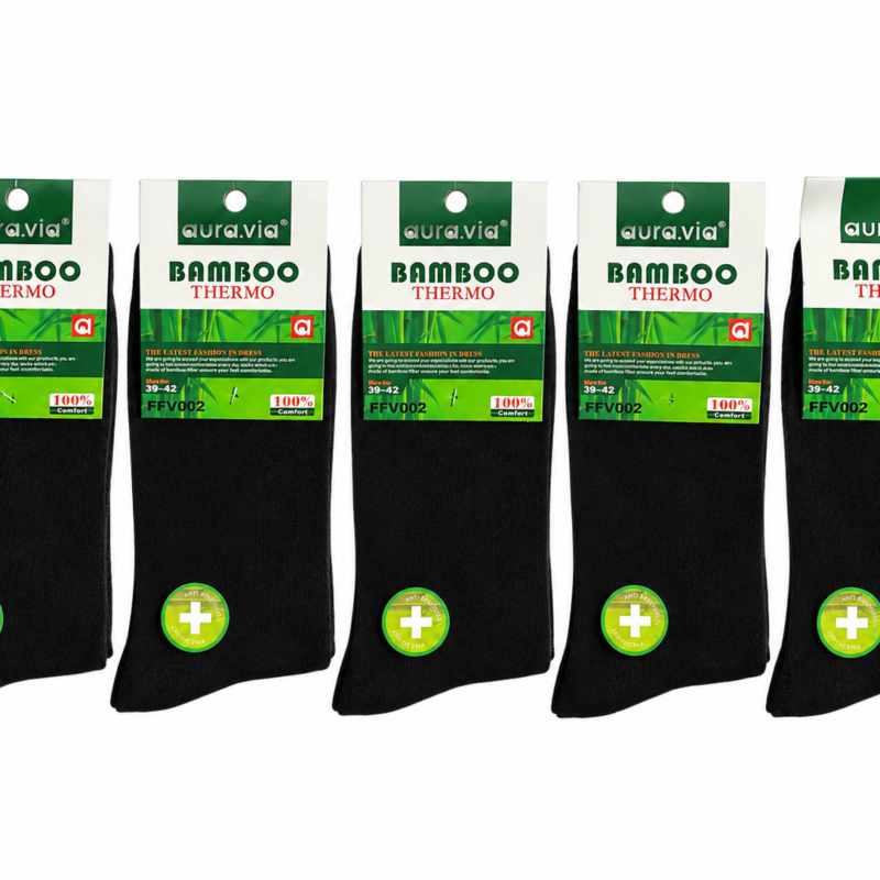 Skarpety BAMBUSOWE ciepłe TERMO zestaw 5 PAR 39-42/43-46