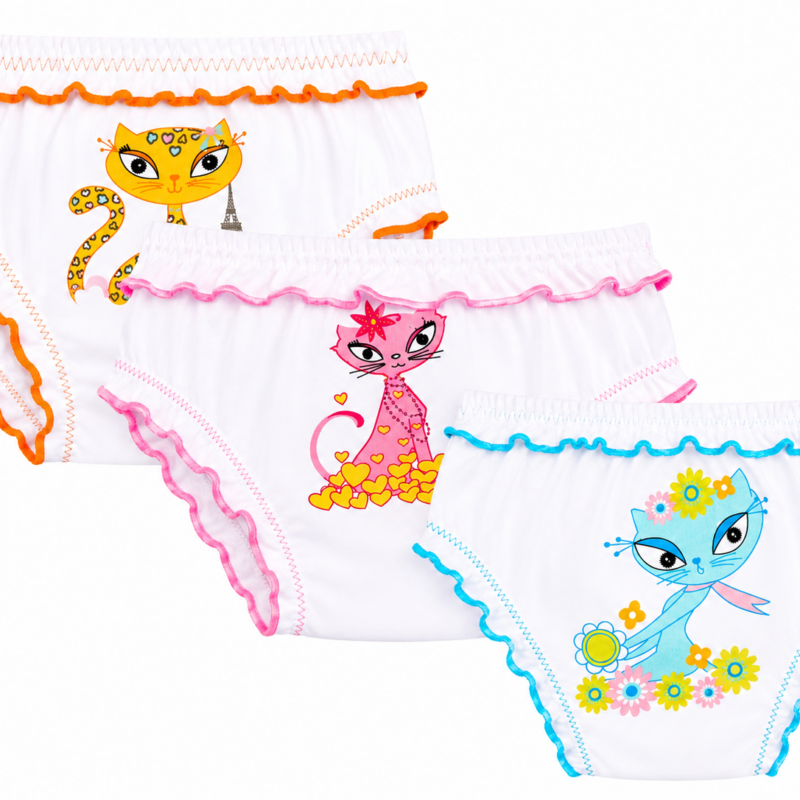Majtki dziewczęce 3 sztuki figi DC Polo GIRL 0-2/2-4/4-6/6-8/8-10/10-12 Lata