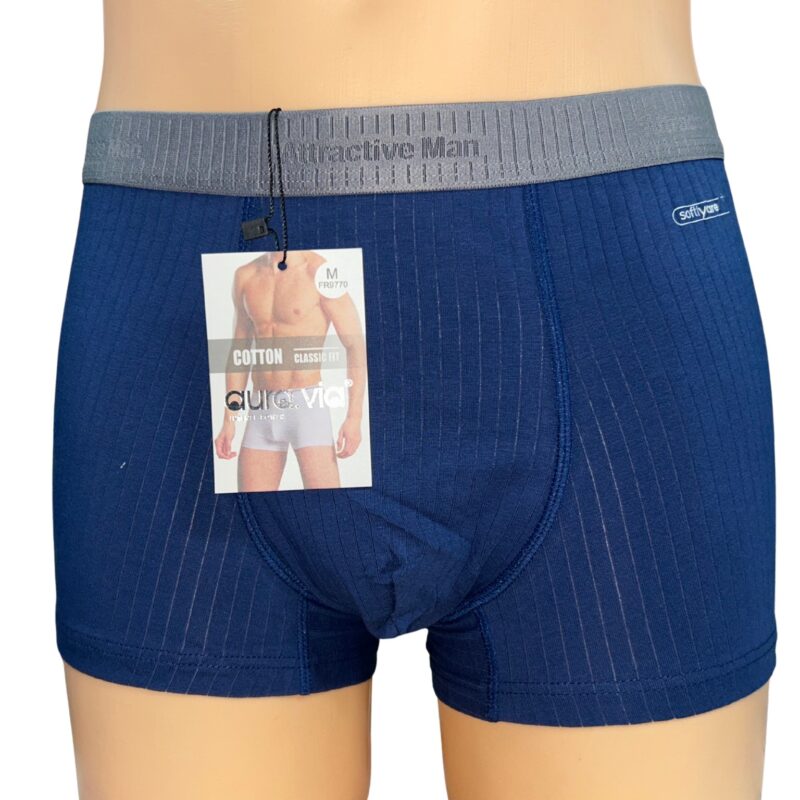 Prążkowane bokserki Aura.via classic fit płaskie szwy, rozmiar M/XL/3XL