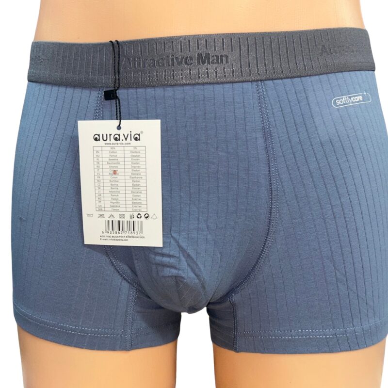 Prążkowane bokserki Aura.via classic fit płaskie szwy, rozmiar L/2XL