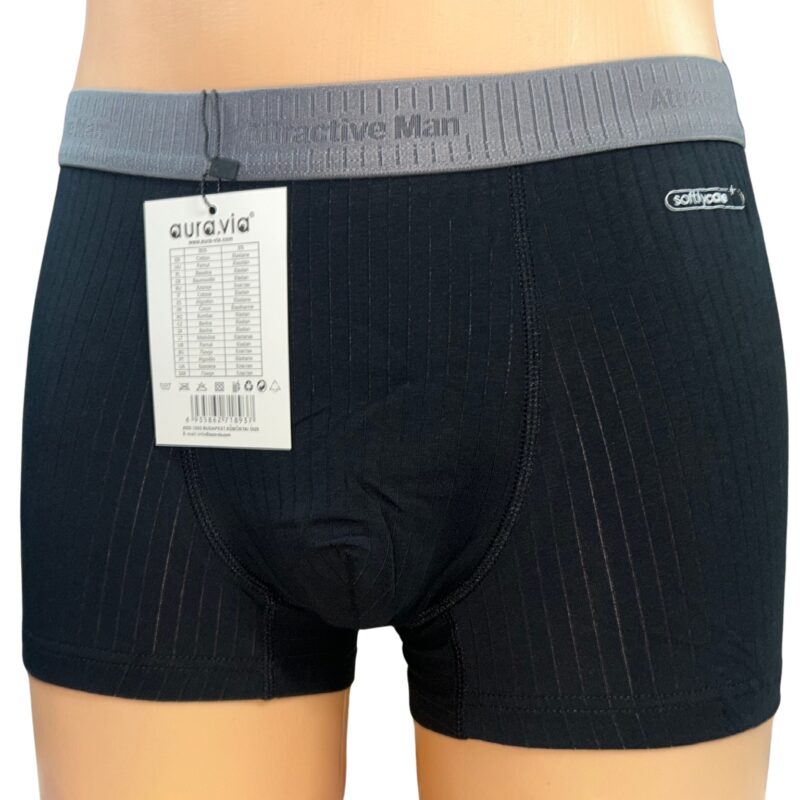 Prążkowane bokserki Aura.via classic fit płaskie szwy, rozmiar L/XL/2XL/3XL