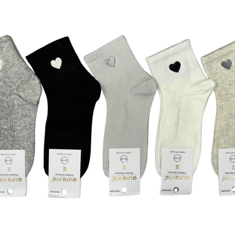 Skarpetki Damskie bawełniane kolory 5 par rozmiar 35-38/38-41 Aura.via