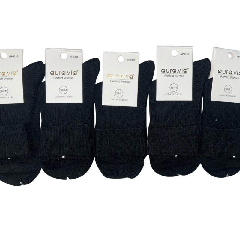 Wysokie Skarpetki Damskie bawełniane kolory 5 par rozmiar 35-38/38-41 Aura.via