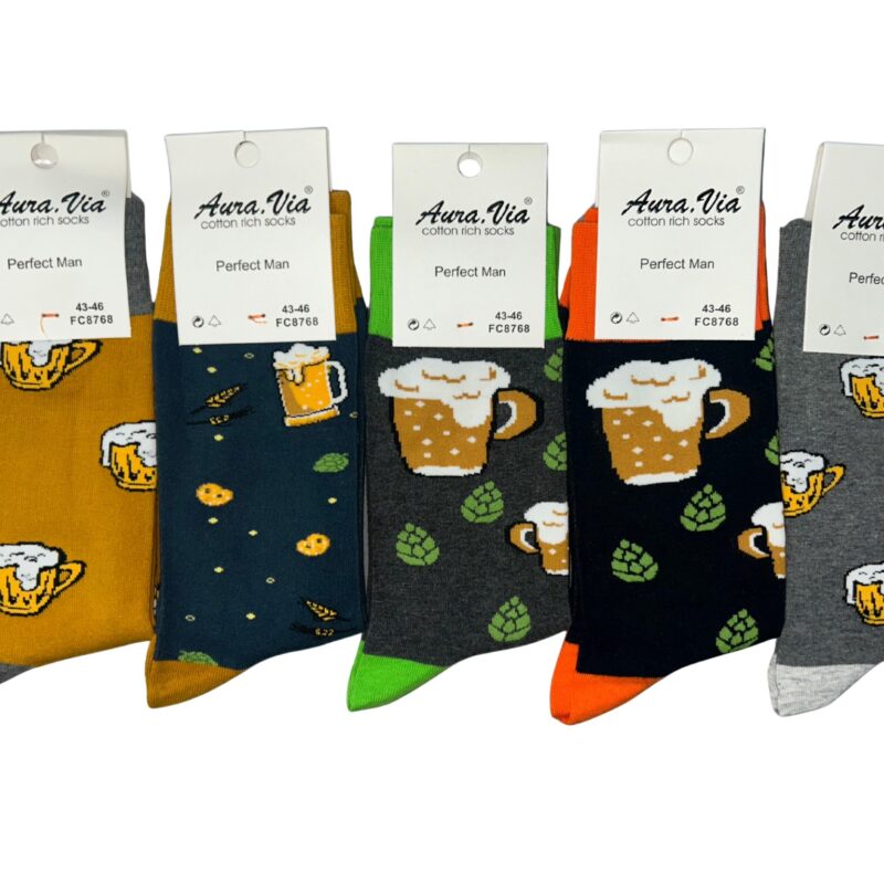 Kolorowe Skarpety męskie bawełniane 5 par r. 43-46 / 39-42 mix kolor