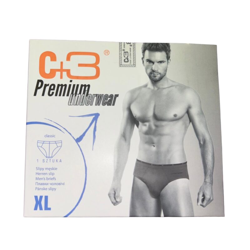 Bawełniane slipy męskie, jakość firmy C+3 rozmiary XL — zdjęcie 1