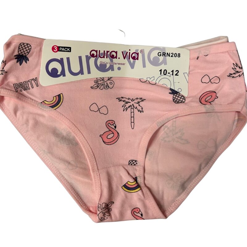 Majtki Dziewczęce Aura.via 3 sztuki 2-3/4-6/7-9/10-12 Lat — zdjęcie 3