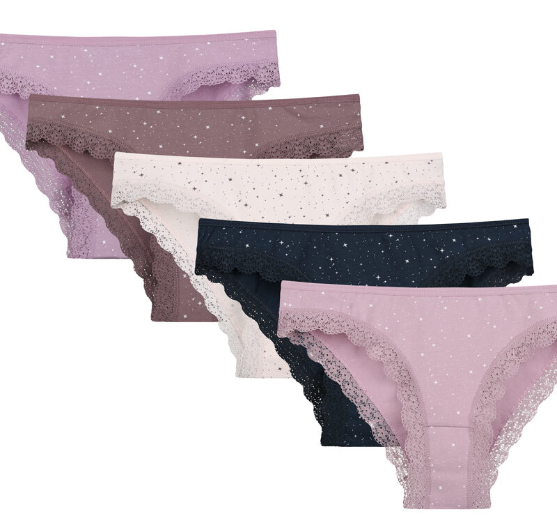 Majtki Damskie Niski Stan Donella 5 sztuk M/L/XL