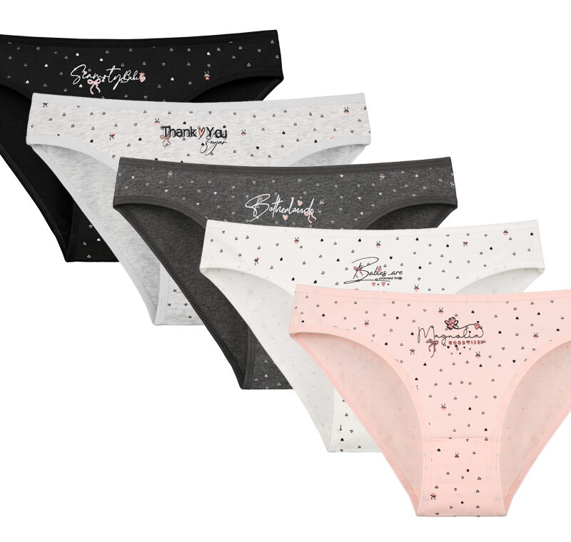 Majtki Damskie Niski Stan Donella 5 sztuk M/L/XL