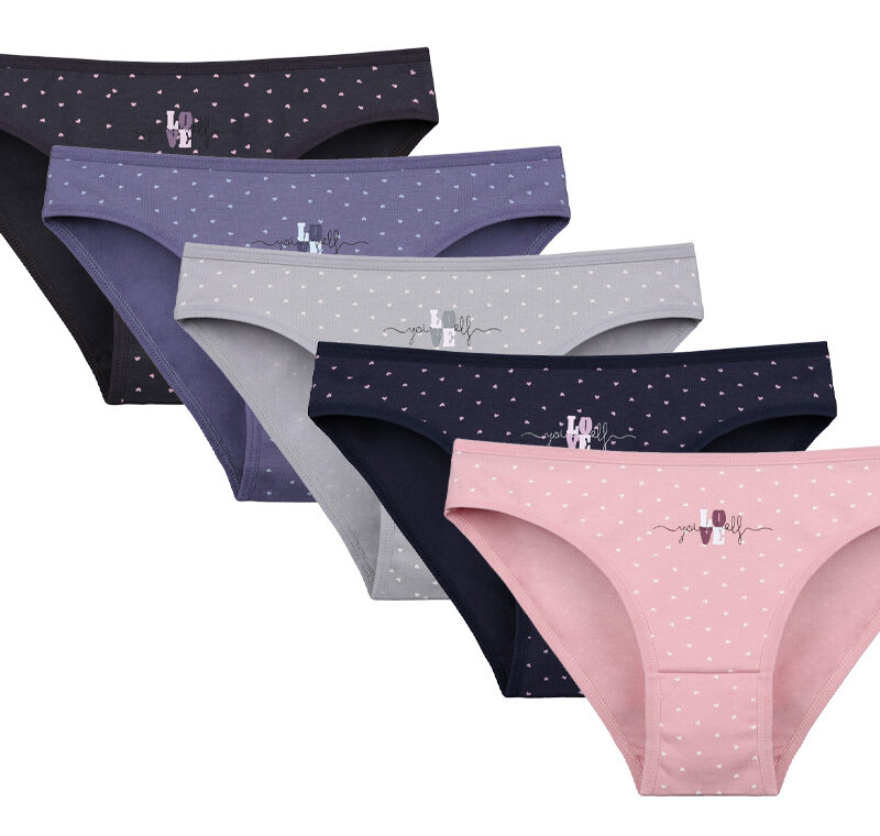 Majtki Damskie Niski Stan Donella 5 sztuk M/L/XL