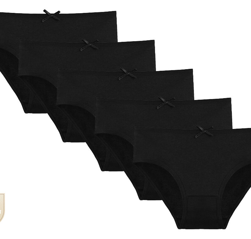 Majtki Dziewczęce Bawełniane Donella Czarne 6/7|8/9|10/11 Lat