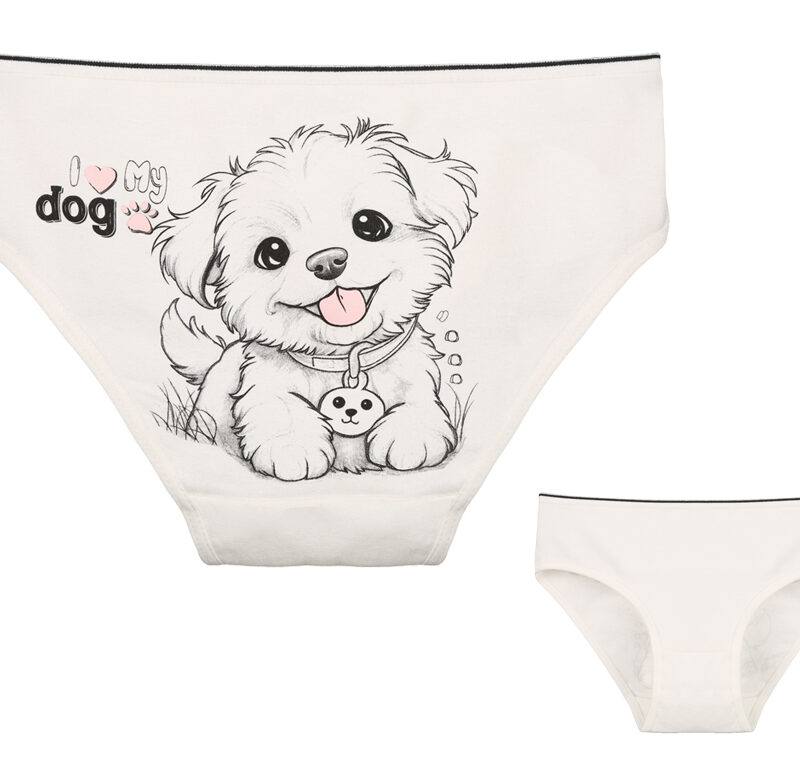 Majtki Dziewczęce Bawełniane Donella Kotki i Pieski 6/7|8-9 Lat — zdjęcie 4