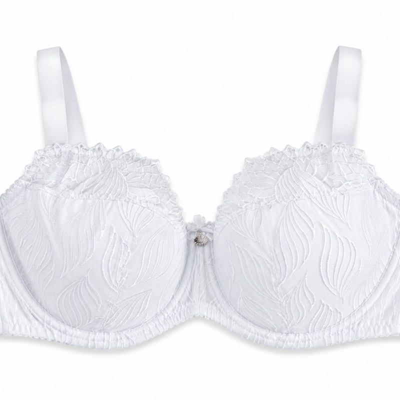 Lanny Mode L1145 biustonosz semi soft haft na fiszbinie biały