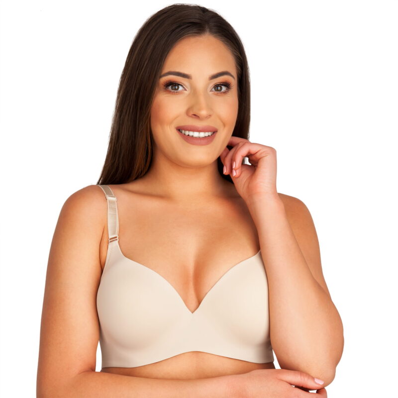 Biustonosz usztywniany PUSH UP 1679 Linaise Cappuccino na fiszbinie