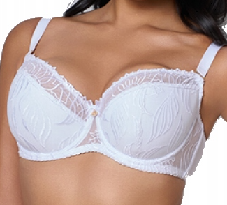 Lanny Mode L1145 biustonosz semi soft haft na fiszbinie biały