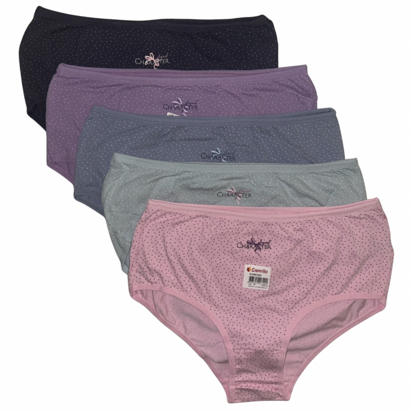 Majtki Damskie Wysoki Stan Donella 5 sztuk M