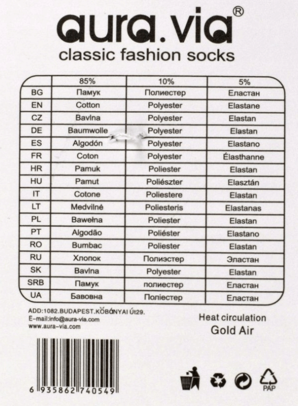 Skarpetki Damskie bawełniane stopki zestaw 5 par r. 35-38/38-41 Aura.via — zdjęcie 2