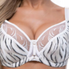 Lanny Mode 12592 biustonosz semi soft zebra biały na fiszbinie
