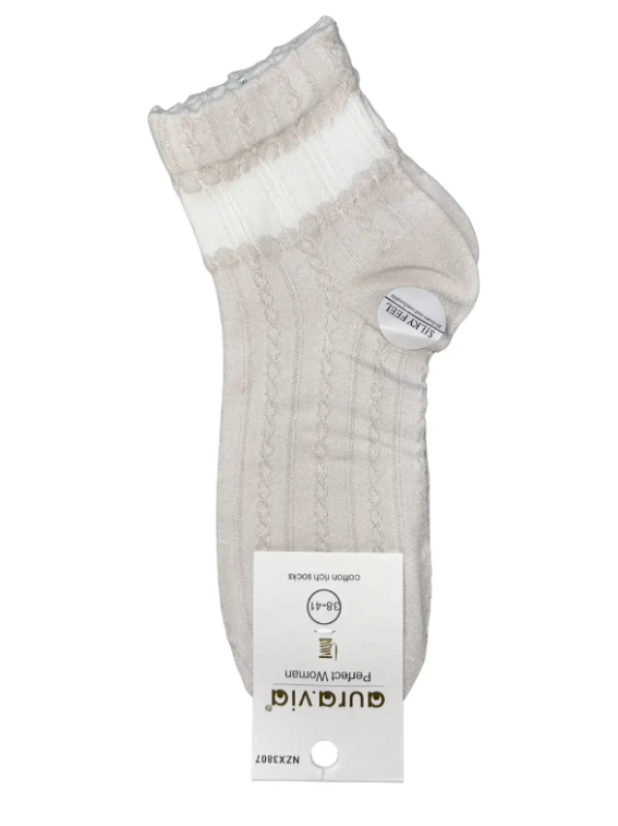 Skarpetki Damskie bawełniane kolory 5 par rozmiar 35-38/38-41 Aura.via — zdjęcie 1