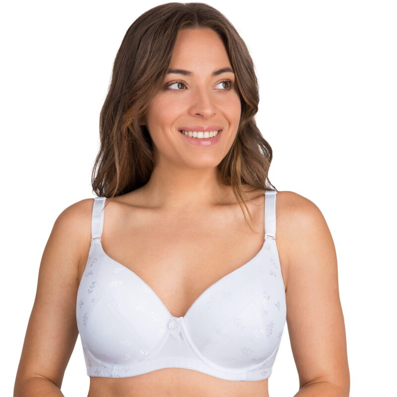 Biustonosz Linaise wzorek w listki 1726 Biały