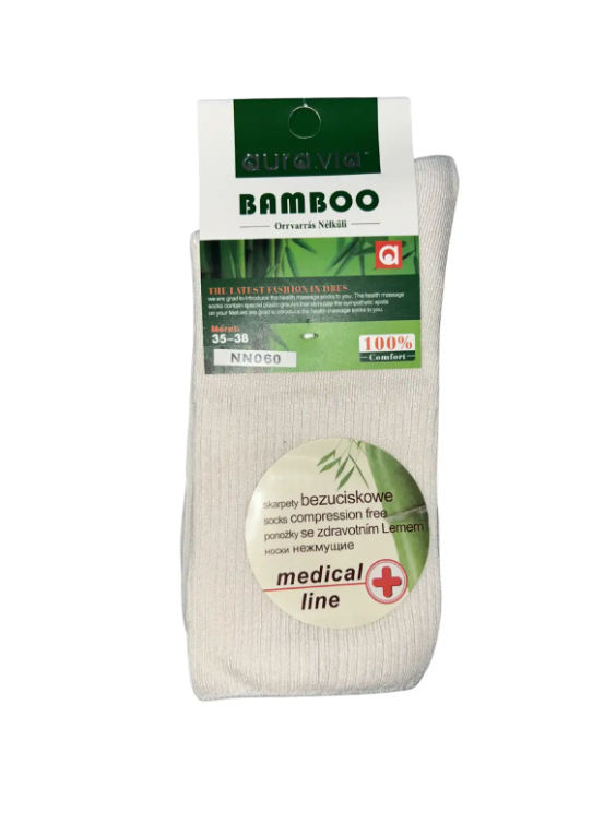 Skarpety AuraVia z bambusa bezuciskowe prążkowane 35-38/38-41 5 par — zdjęcie 3