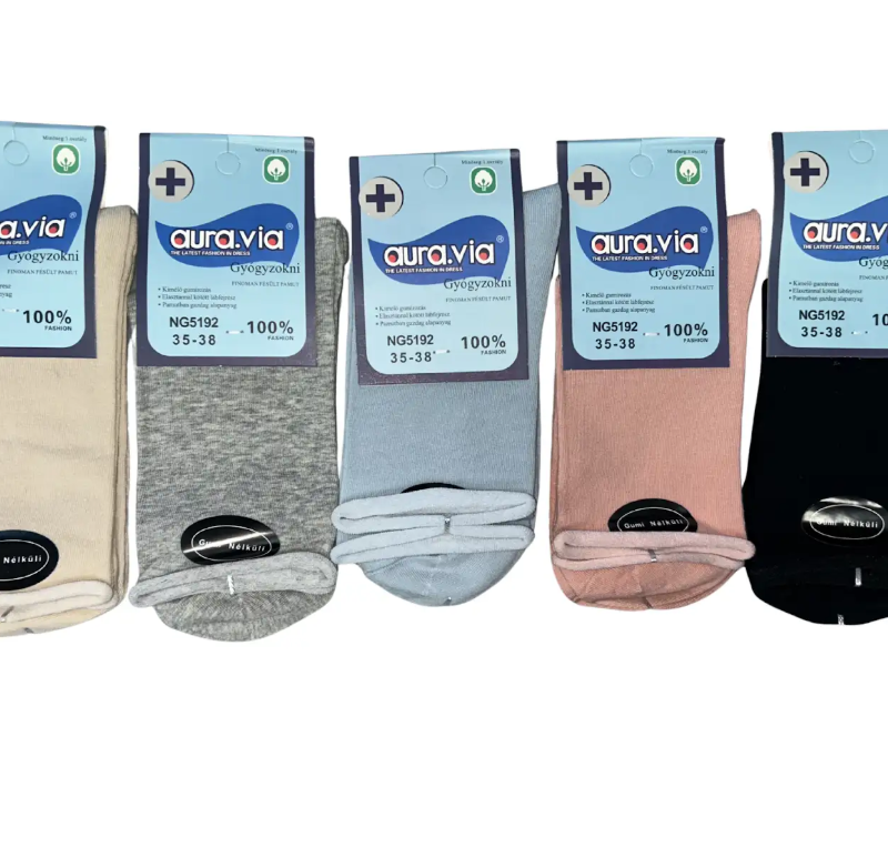 Skarpety nieuciskowe mix 5 par r. 35-38/38-41 Aura.via bawełniane