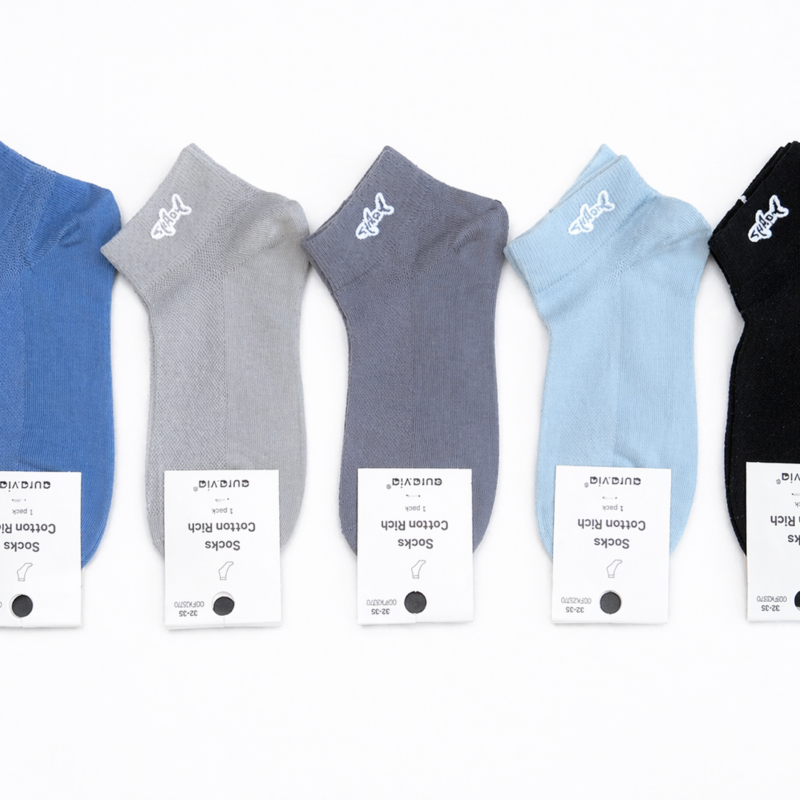 Skarpetki skarpety dziecięce chłopięce z siateczką 5 par r 24-27/28-31/32-35 Aura.via