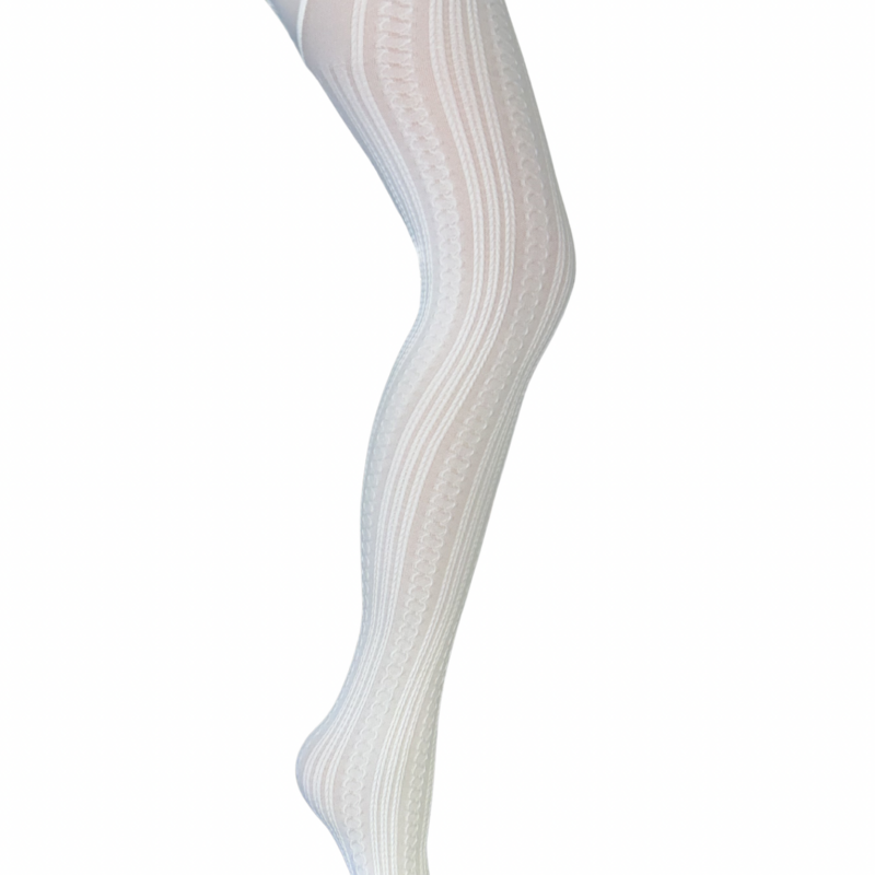 Rajstopy dziewczęce dla dziewczynki białe 4-6/7-9/10-12 Lat — zdjęcie 2