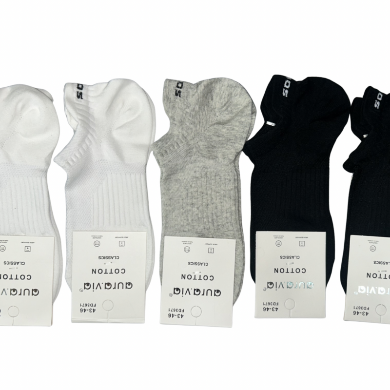 Skarpety męskie stopki bawełniane mix kolor 5 par rozmiar 39-42/43-46 AuraVia — zdjęcie 3