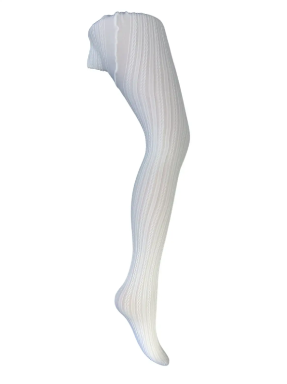 Rajstopy dziewczęce dla dziewczynki białe 4-6/7-9/10-12 Lat — zdjęcie 2