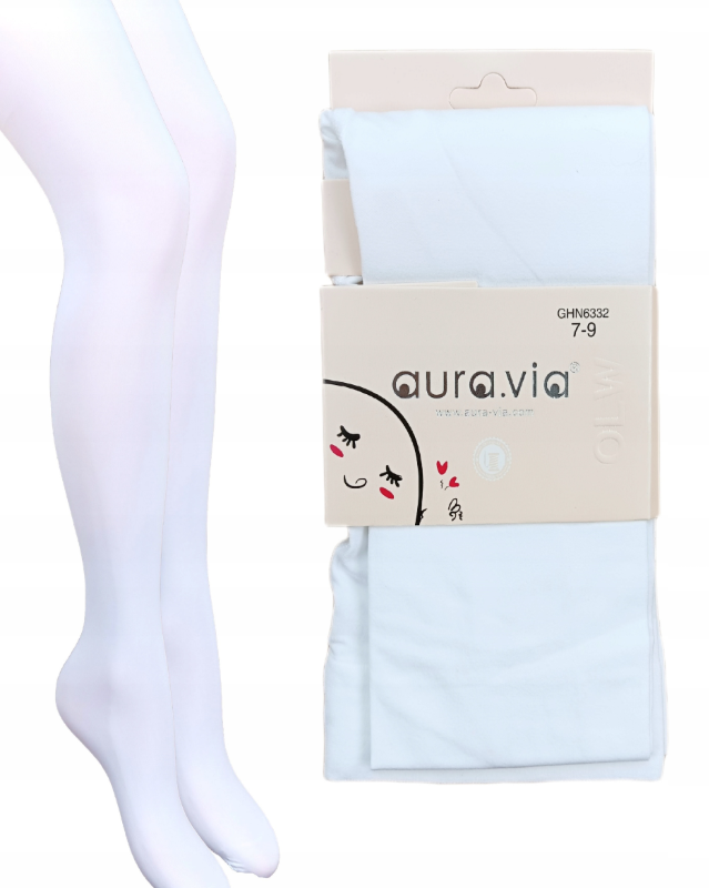 Rajstopy dziewczęce dla dziewczynki białe 1-3/4-6/7-9/10-12 Lat