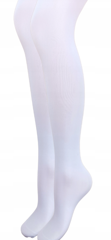 Rajstopy dziewczęce dla dziewczynki białe 1-3/4-6/7-9/10-12 Lat — zdjęcie 2