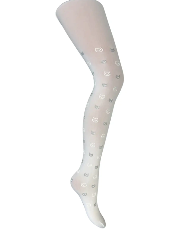 Rajstopy dziewczęce dla dziewczynki białe 4-6/7-9/10-12 Lat — zdjęcie 2