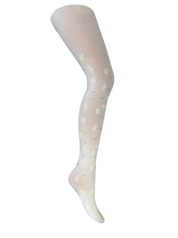 Rajstopy dziewczęce dla dziewczynki białe 4-6/7-9/10-12 Lat — zdjęcie 2